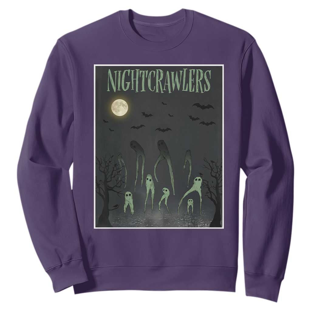 Fresno Nightcrawlers Sweatshirt Gothic Cryptid Horror Fan Gift TS12 Purple Print Your Wear