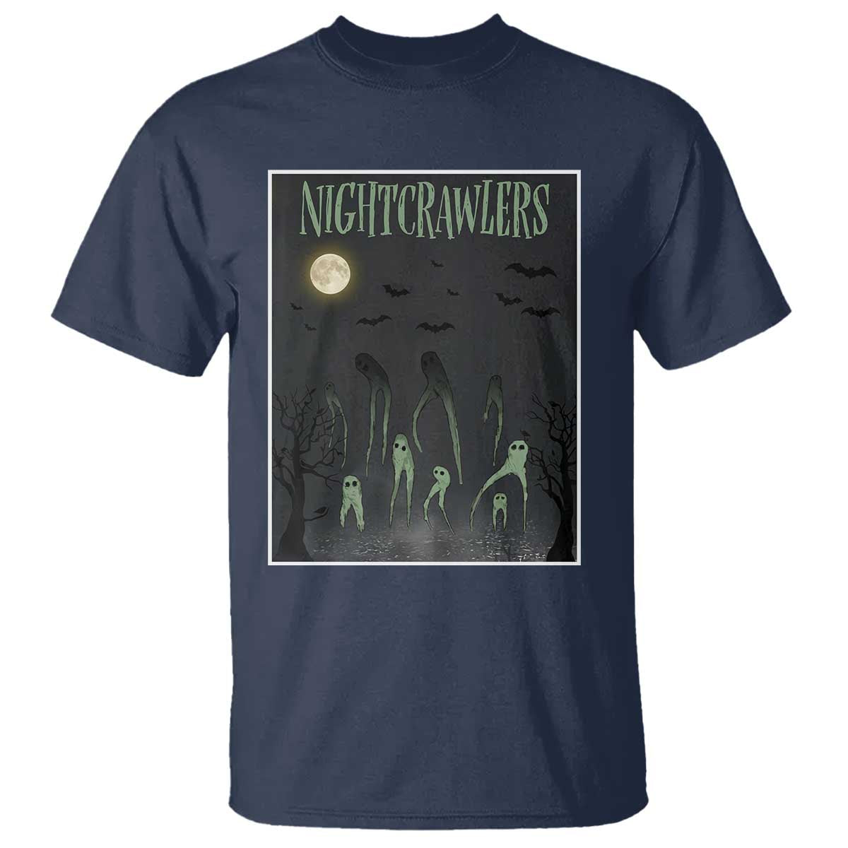 Fresno Nightcrawlers T Shirt Gothic Cryptid Horror Fan Gift TS12 Navy Print Your Wear
