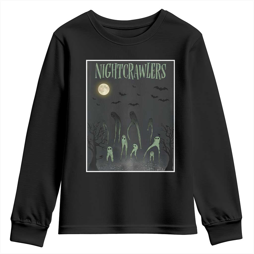 Fresno Nightcrawlers Youth Sweatshirt Gothic Cryptid Horror Fan Gift TS12 Black Print Your Wear