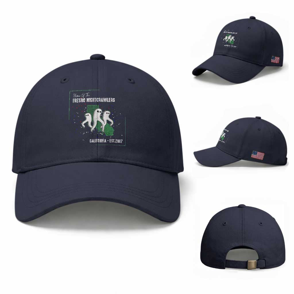 Fresno Nightcrawlers Baseball Cap Home Of California Cryptid Gift TS12 Baseball Cap Universal Fit Navy Print Your Wear