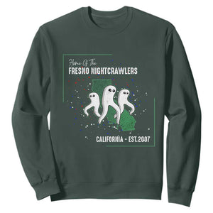 Fresno Nightcrawlers Sweatshirt Home Of California Cryptid Gift TS12 Dark Forest Green Print Your Wear