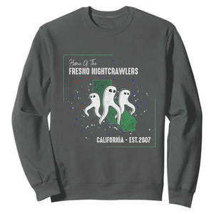 Fresno Nightcrawlers Sweatshirt Home Of California Cryptid Gift TS12 Dark Heather Print Your Wear