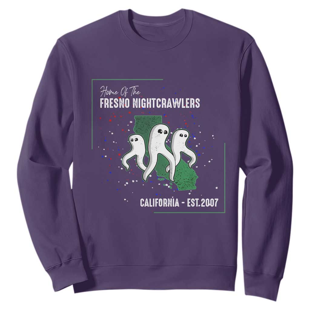 Fresno Nightcrawlers Sweatshirt Home Of California Cryptid Gift TS12 Purple Print Your Wear