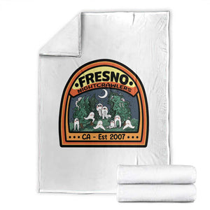 Fresno Nightcrawlers Folklore Gift Throw Blanket Home Of California Cryptids TS12 White Print Your Wear