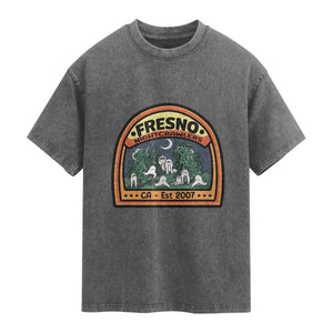 Fresno Nightcrawlers Folklore Gift Washed Cotton T-Shirt Home Of California Cryptids