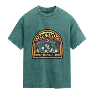 Fresno Nightcrawlers Folklore Gift Washed Cotton T-Shirt Home Of California Cryptids