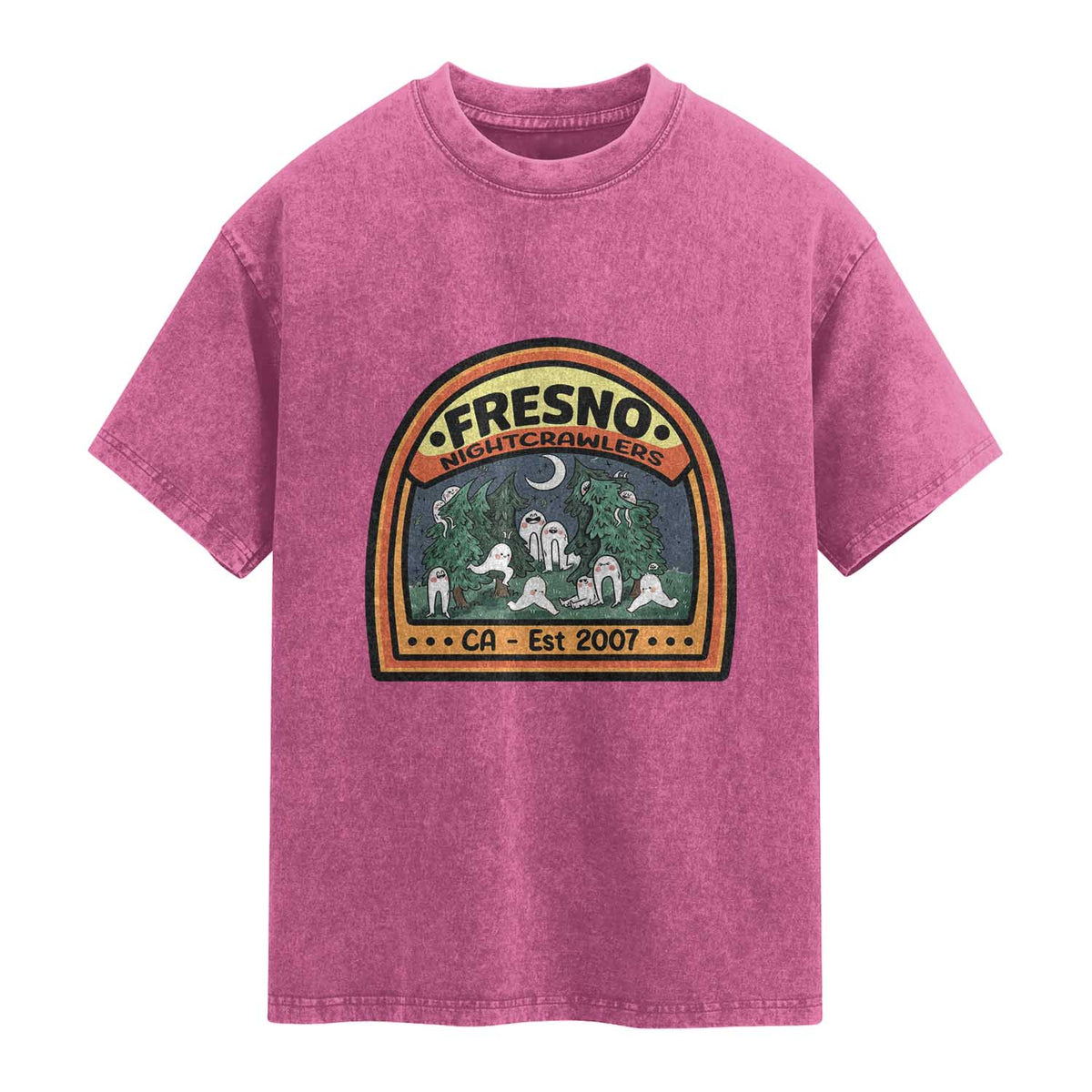 Fresno Nightcrawlers Folklore Gift Washed Cotton T-Shirt Home Of California Cryptids