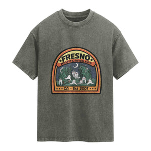 Fresno Nightcrawlers Folklore Gift Washed Cotton T-Shirt Home Of California Cryptids