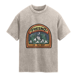 Fresno Nightcrawlers Folklore Gift Washed Cotton T-Shirt Home Of California Cryptids