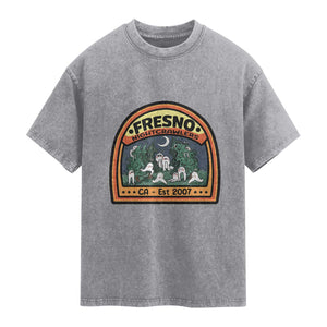 Fresno Nightcrawlers Folklore Gift Washed Cotton T-Shirt Home Of California Cryptids