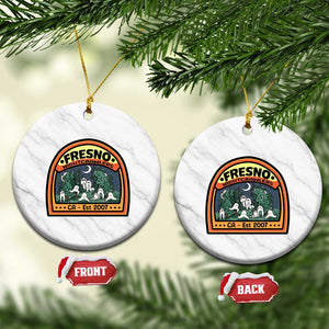 Fresno Nightcrawlers Folklore Gift Ceramic Ornament Home Of California Cryptids TS12 1pc White Marble Print Your Wear