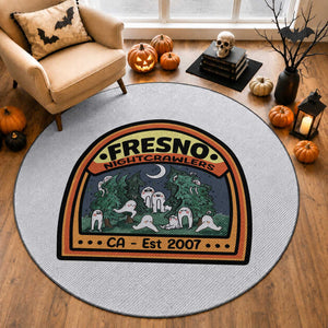 Fresno Nightcrawlers Folklore Gift Round Rug Home Of California Cryptids