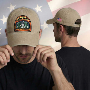 Fresno Nightcrawlers Folklore Gift Washed Cotton Baseball Cap Home Of California Cryptids TS12 Print Your Wear