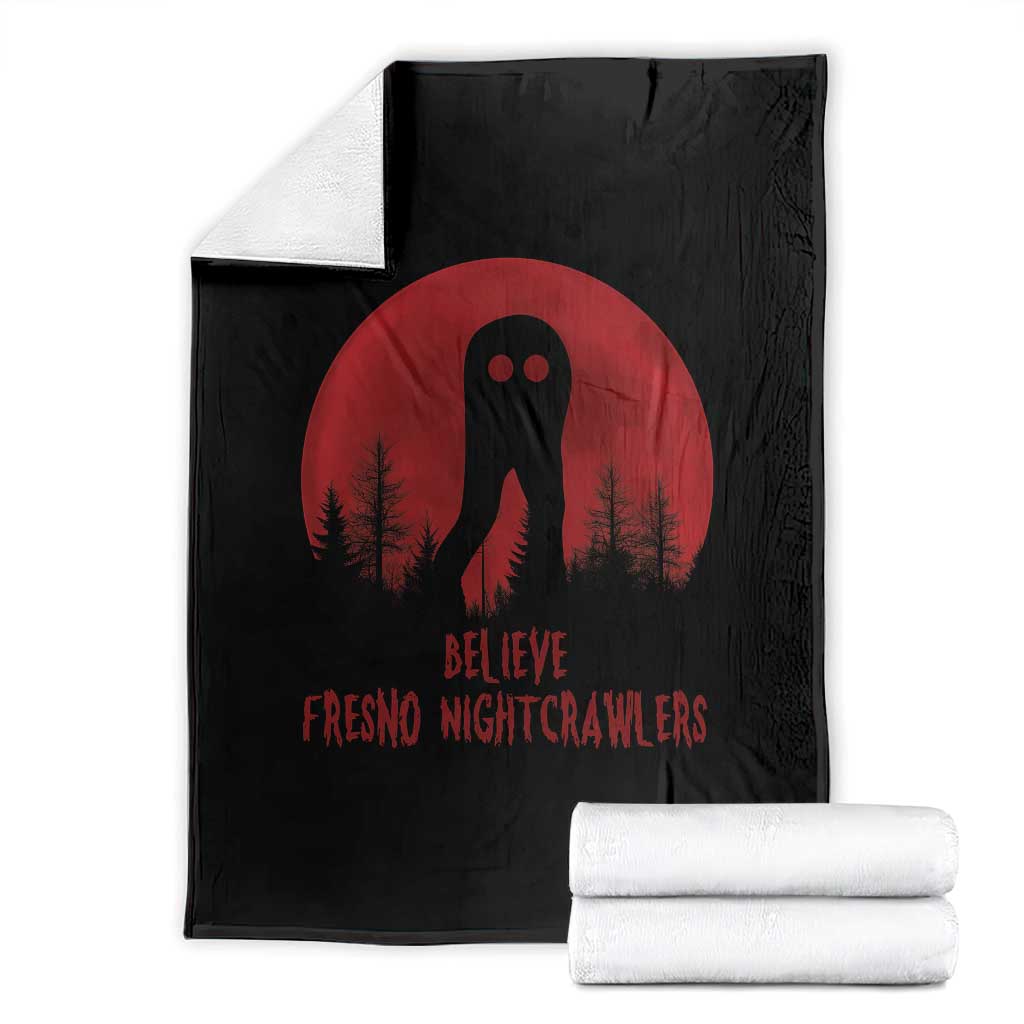 Believe In Fresno Nightcrawlers Throw Blanket California Cryptid Hunter Gift TS12 White Print Your Wear