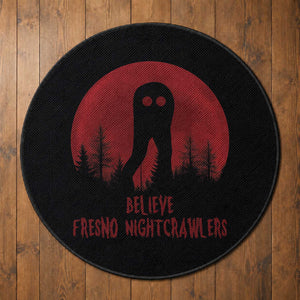 Believe In Fresno Nightcrawlers Round Rug California Cryptid Hunter Gift