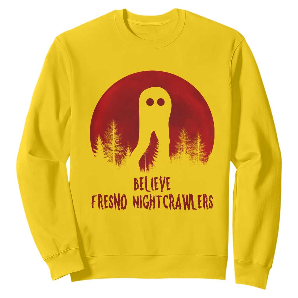 Believe In Fresno Nightcrawlers Sweatshirt California Cryptid Hunter Gift TS12 Daisy Print Your Wear