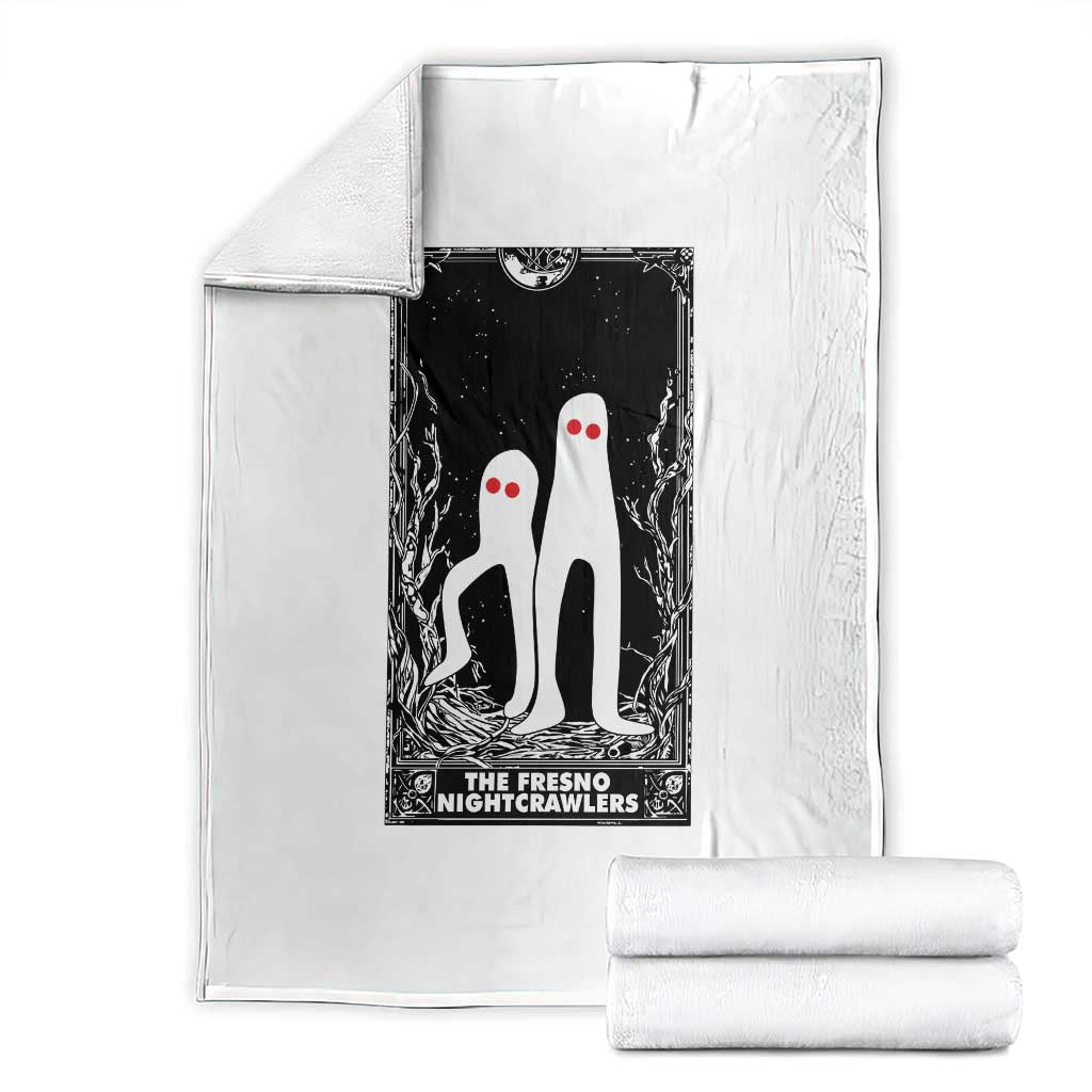 Funny Tarot Card Graphic Fresno Nightcrawlers Lover Throw Blanket Cryptid Gift TS12 White Print Your Wear