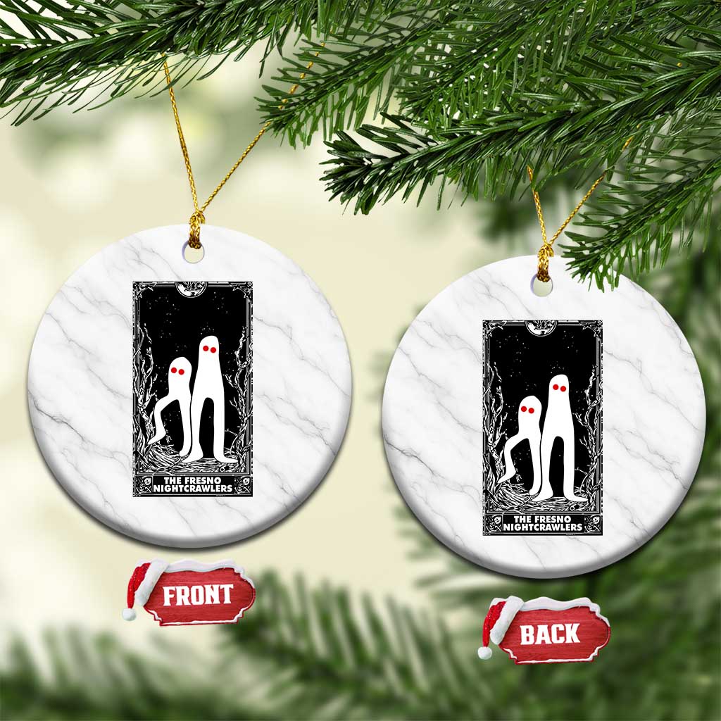 Funny Tarot Card Graphic Fresno Nightcrawlers Lover Ceramic Ornament Cryptid Gift TS12 1pc White Marble Print Your Wear