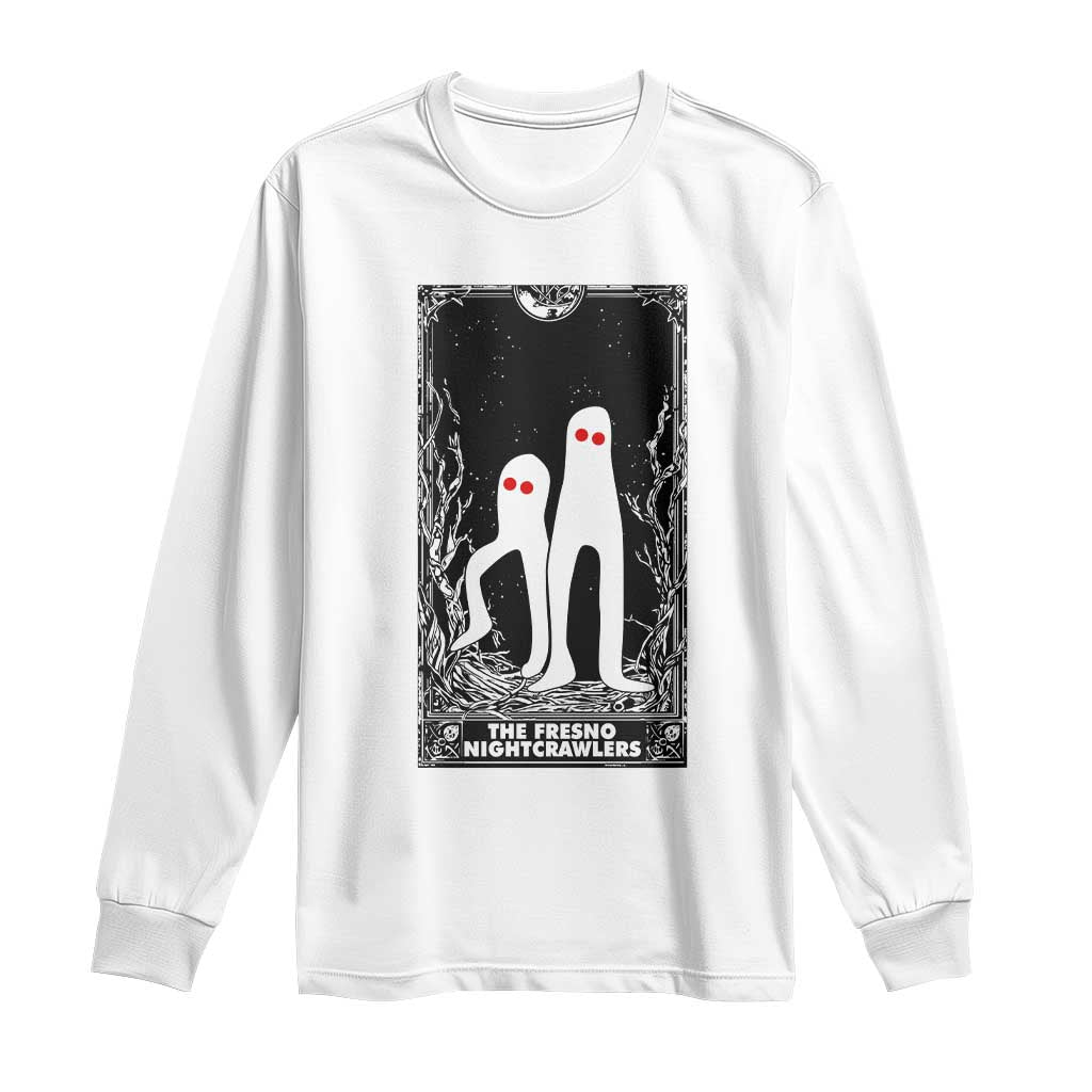 Funny Tarot Card Graphic Fresno Nightcrawlers Lover Long Sleeve Shirt Cryptid Gift TS12 White Print Your Wear