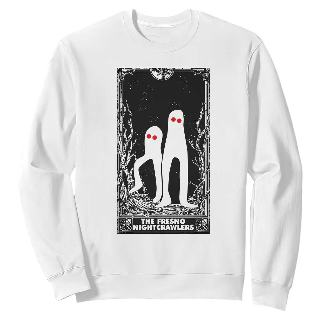 Funny Tarot Card Graphic Fresno Nightcrawlers Lover Sweatshirt Cryptid Gift TS12 White Print Your Wear