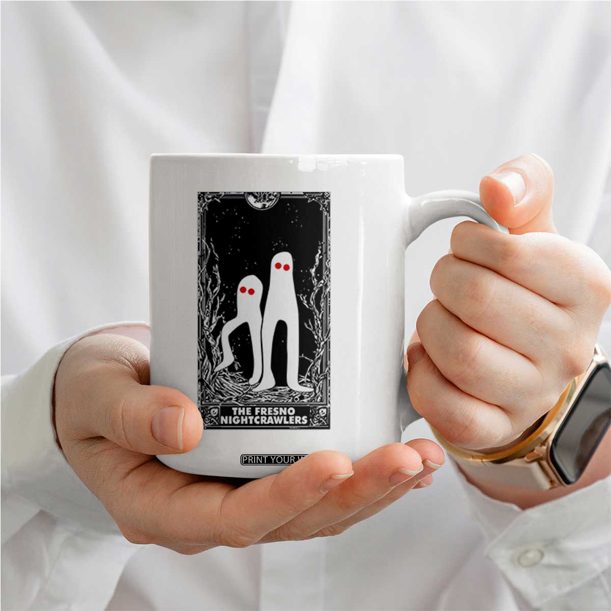 Funny Tarot Card Graphic Fresno Nightcrawlers Lover Coffee Mug Cryptid Gift TS12 Print Your Wear