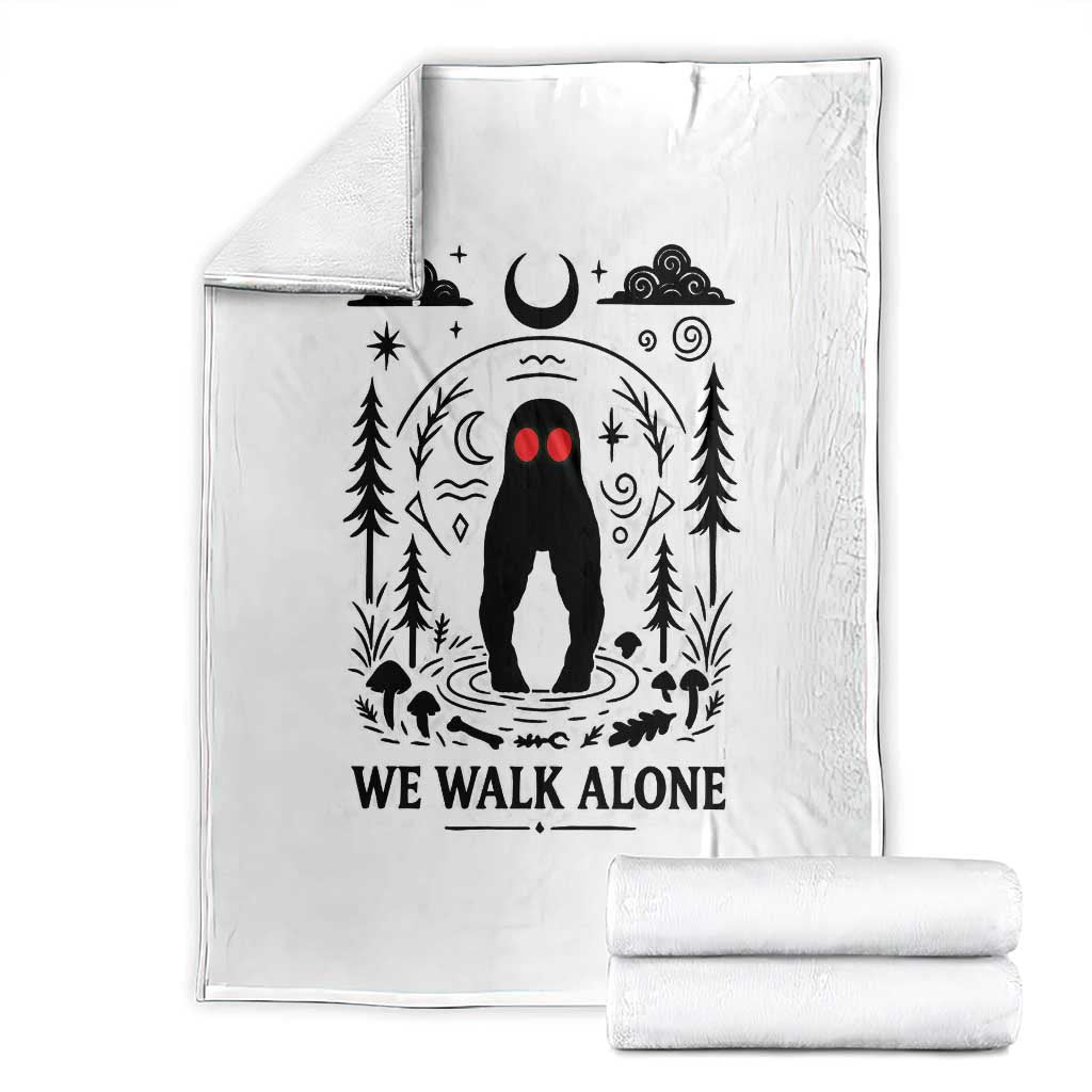 We Walk Alone Fresno Nightcrawler Throw Blanket California Cryptid Hunter TS12 White Print Your Wear