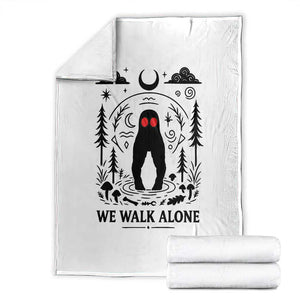 We Walk Alone Fresno Nightcrawler Throw Blanket California Cryptid Hunter TS12 White Print Your Wear