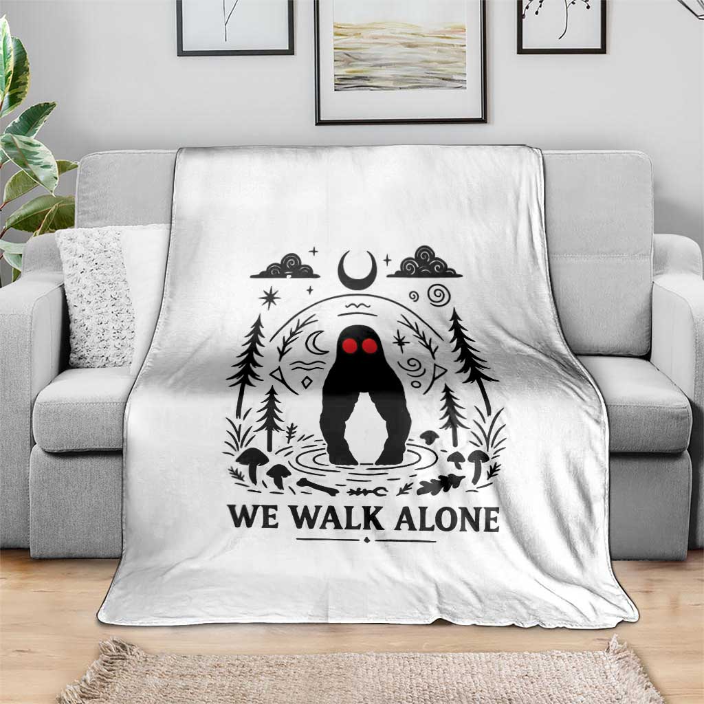 We Walk Alone Fresno Nightcrawler Throw Blanket California Cryptid Hunter TS12 Print Your Wear