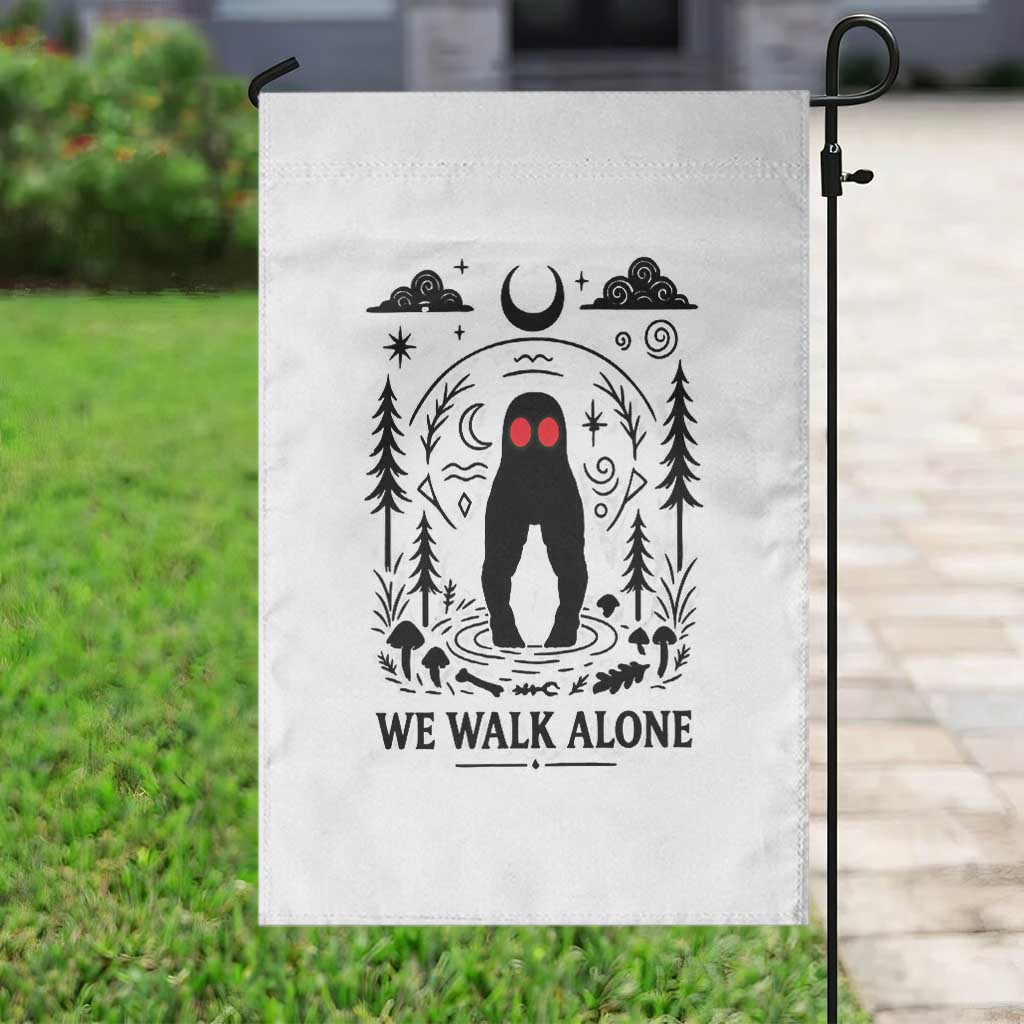 We Walk Alone Fresno Nightcrawler Garden Flag California Cryptid Hunter TS12 Print Your Wear
