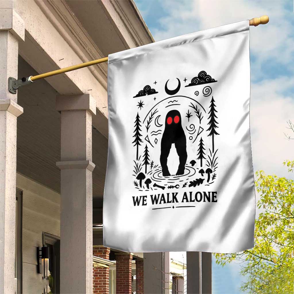 We Walk Alone Fresno Nightcrawler Garden Flag California Cryptid Hunter TS12 Print Your Wear
