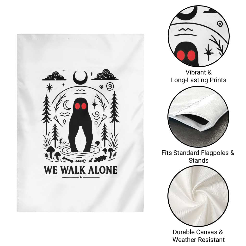 We Walk Alone Fresno Nightcrawler Garden Flag California Cryptid Hunter TS12 Print Your Wear