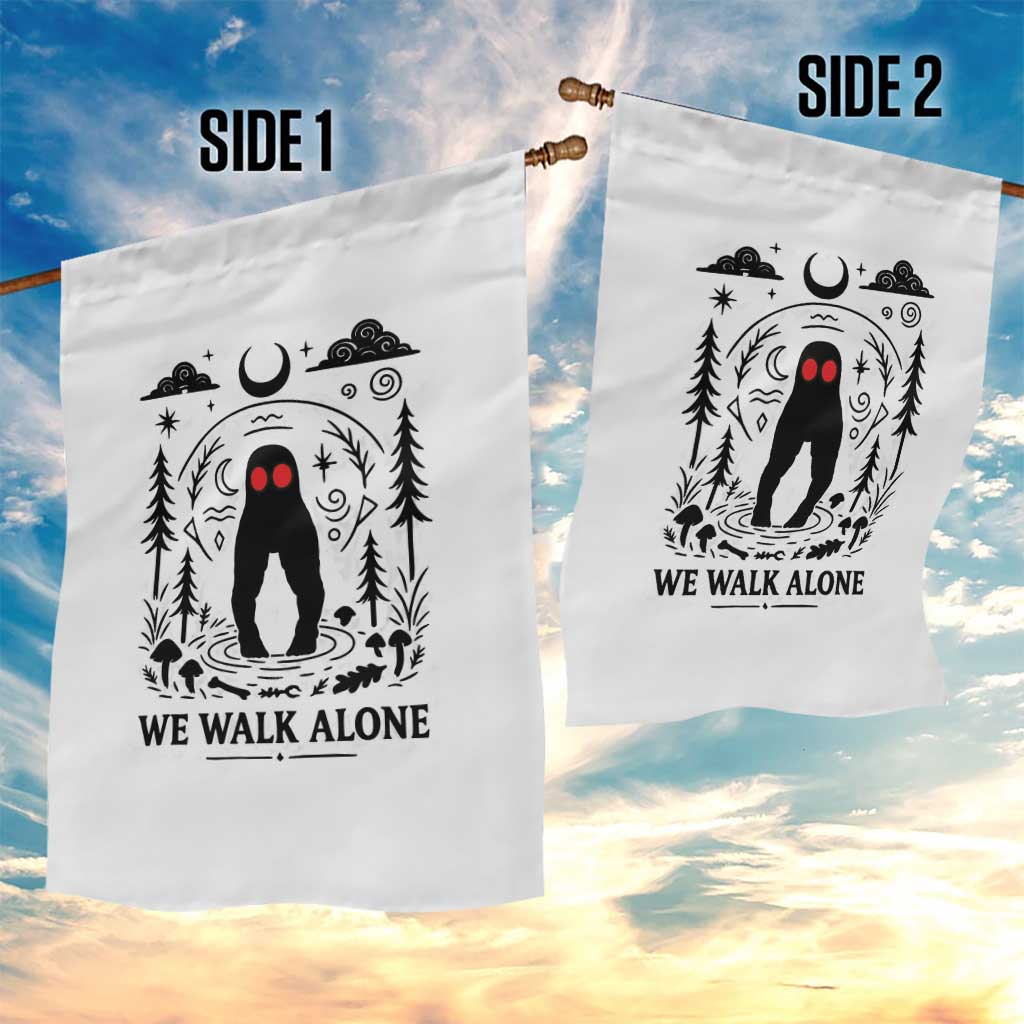 We Walk Alone Fresno Nightcrawler Garden Flag California Cryptid Hunter TS12 Print Your Wear