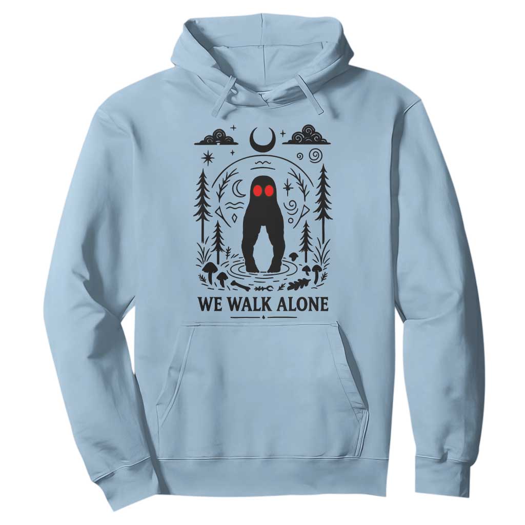We Walk Alone Fresno Nightcrawler Hoodie California Cryptid Hunter TS12 Light Blue Print Your Wear