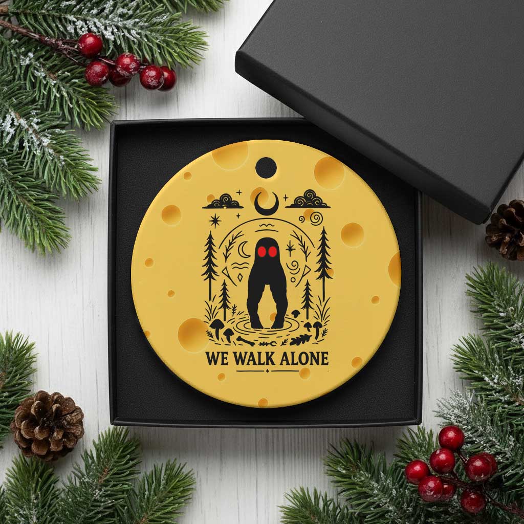 We Walk Alone Fresno Nightcrawler Ceramic Ornament California Cryptid Hunter TS12 1pc Yellow Cheese Print Your Wear