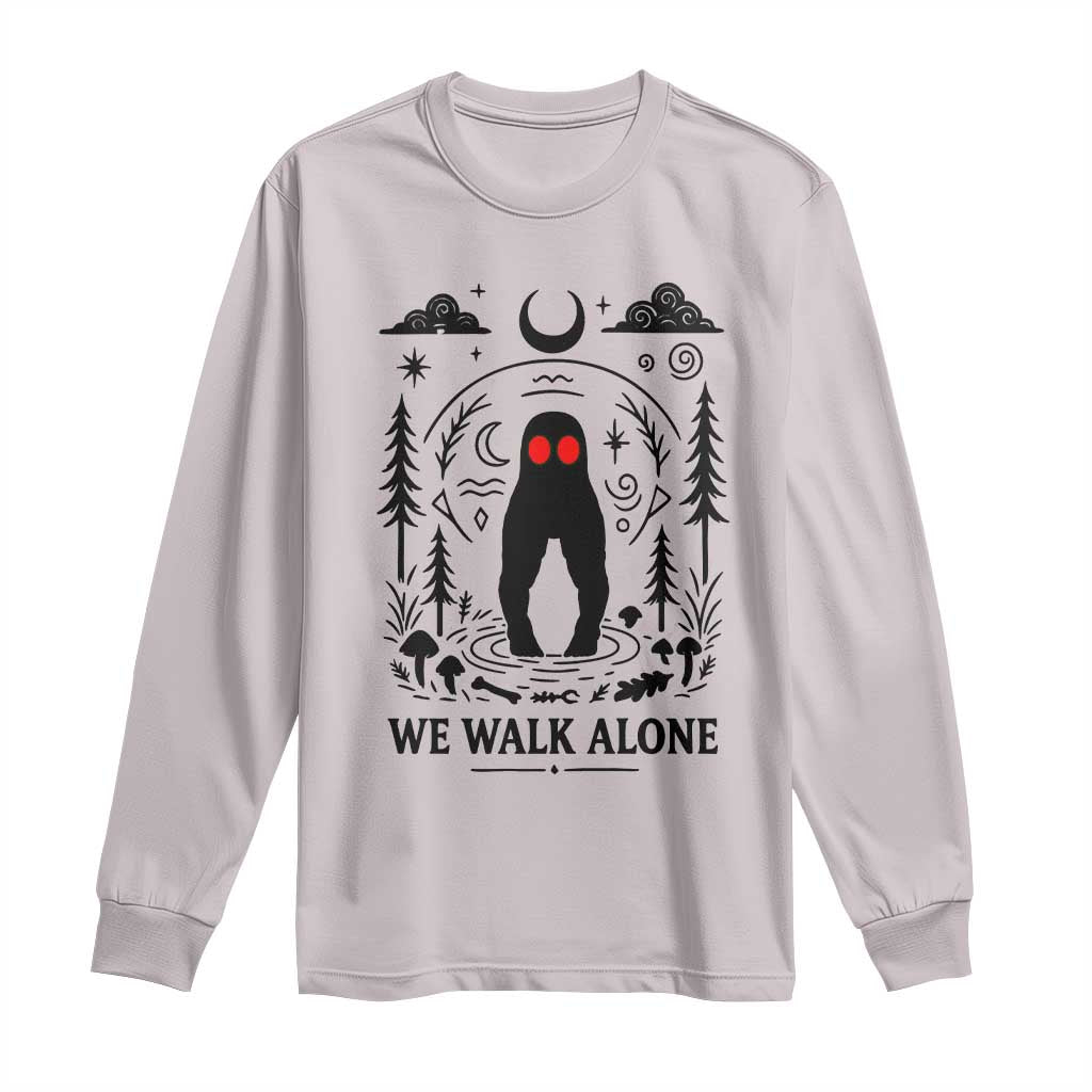 We Walk Alone Fresno Nightcrawler Long Sleeve Shirt California Cryptid Hunter TS12 Ice Gray Print Your Wear