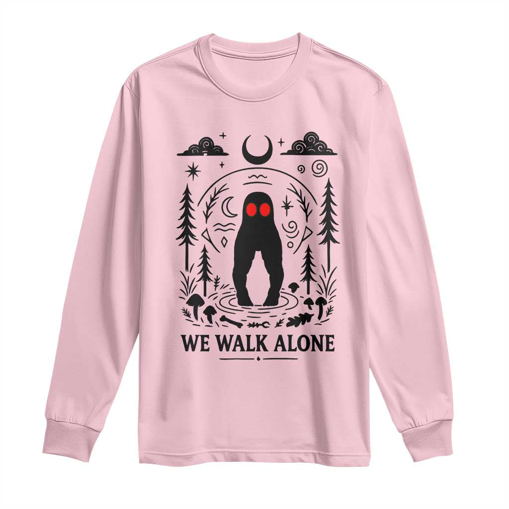 We Walk Alone Fresno Nightcrawler Long Sleeve Shirt California Cryptid Hunter TS12 Light Pink Print Your Wear