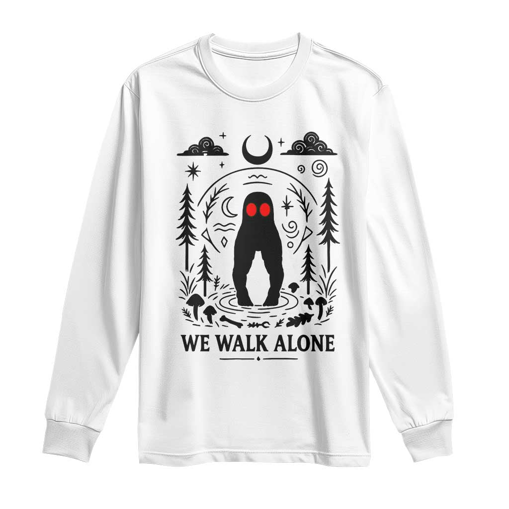 We Walk Alone Fresno Nightcrawler Long Sleeve Shirt California Cryptid Hunter TS12 White Print Your Wear