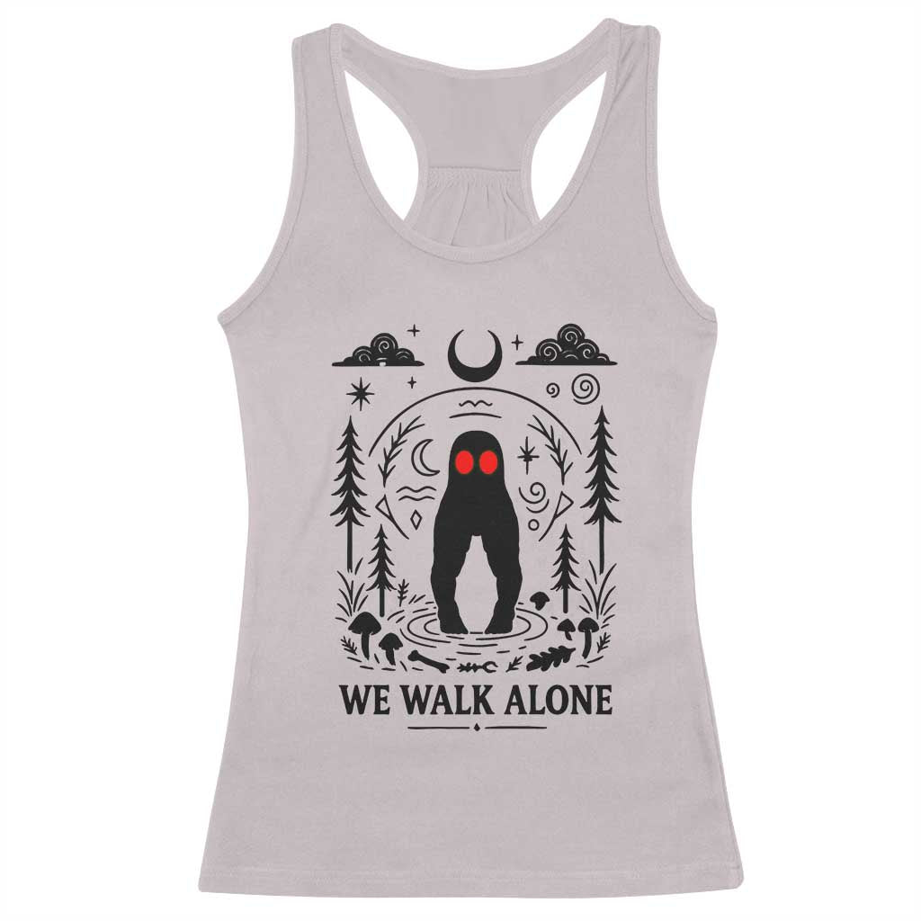We Walk Alone Fresno Nightcrawler Racerback Tank Top California Cryptid Hunter TS12 Ice Gray Print Your Wear