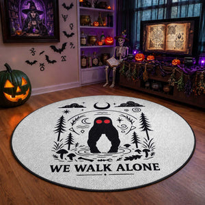 We Walk Alone Fresno Nightcrawler Round Rug California Cryptid Hunter