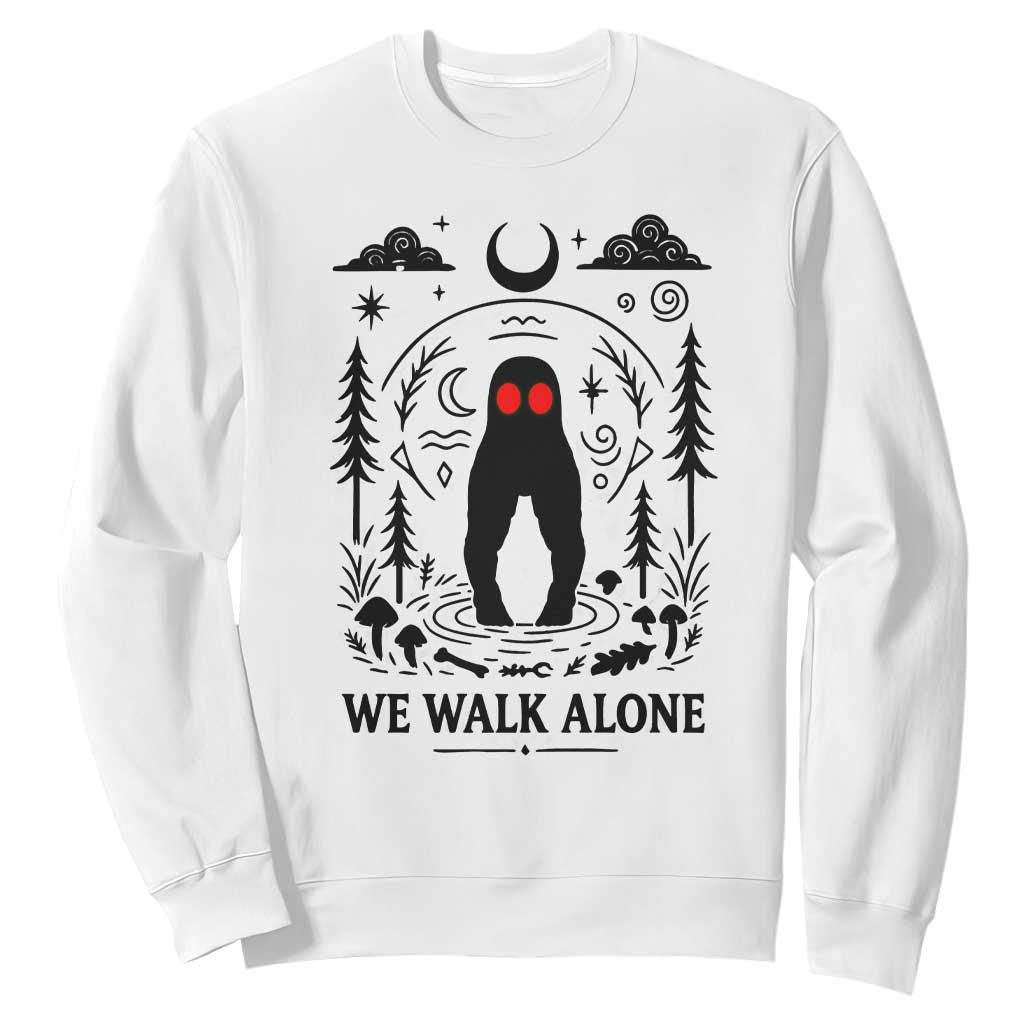 We Walk Alone Fresno Nightcrawler Sweatshirt California Cryptid Hunter TS12 White Print Your Wear