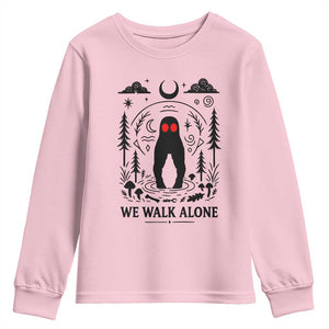 We Walk Alone Fresno Nightcrawler Youth Sweatshirt California Cryptid Hunter TS12 Light Pink Print Your Wear