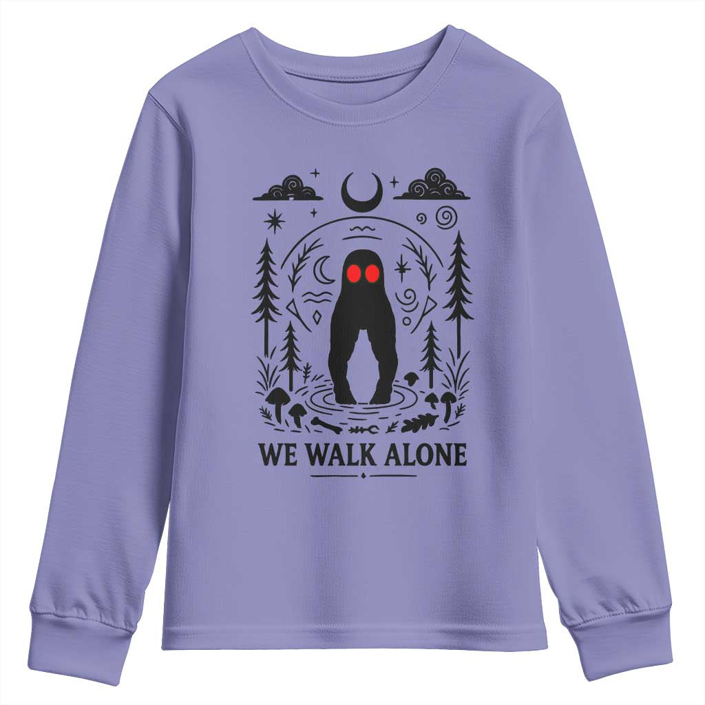 We Walk Alone Fresno Nightcrawler Youth Sweatshirt California Cryptid Hunter TS12 Violet Print Your Wear