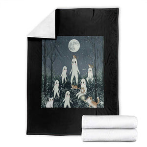 Fresno Nightkittens Nightcrawler Throw Blanket Funny Horror Cat Cryptid Lover Gift TS12 White Print Your Wear