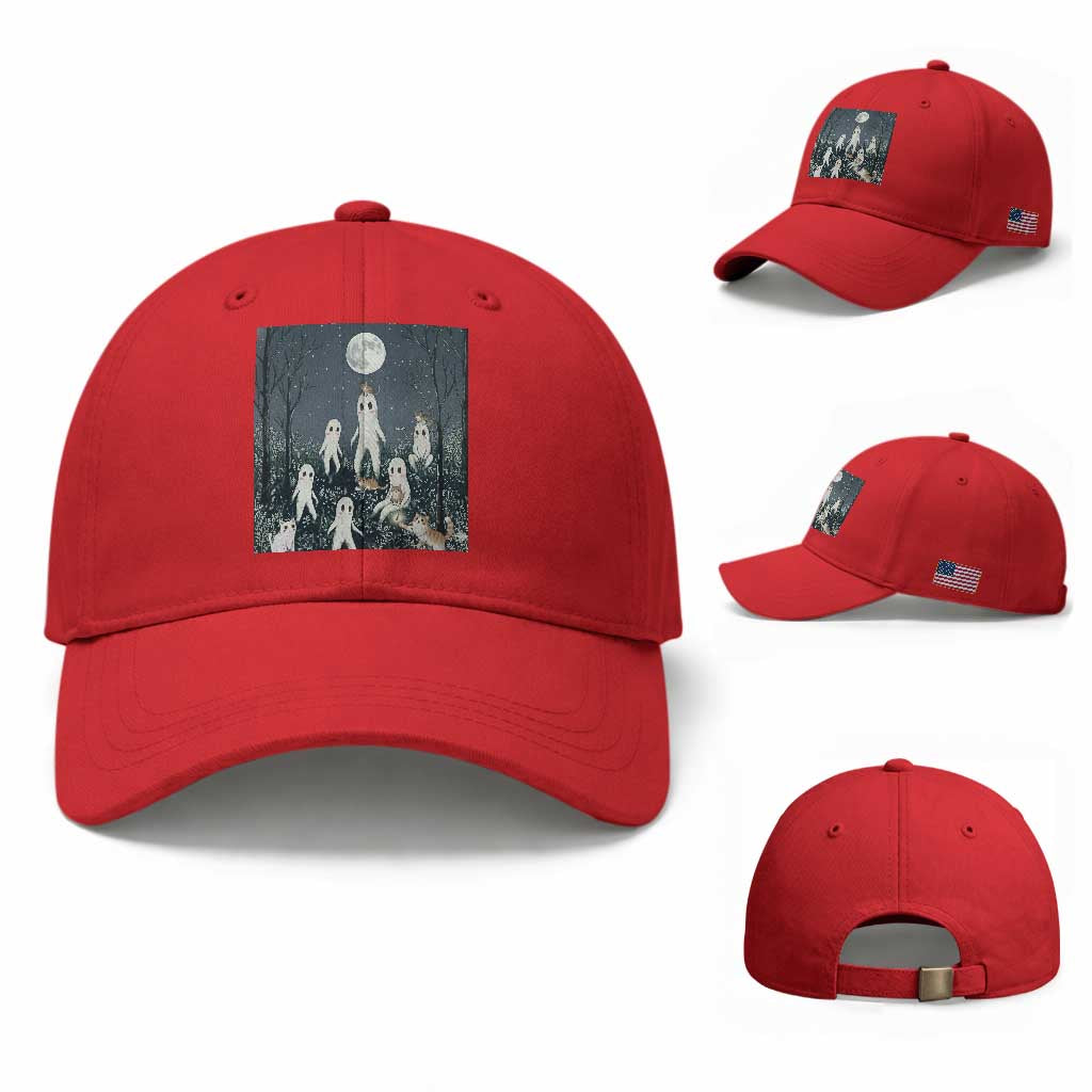 Fresno Nightkittens Nightcrawler Baseball Cap Funny Horror Cat Cryptid Lover Gift TS12 Baseball Cap Universal Fit Red Print Your Wear