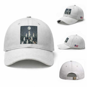 Fresno Nightkittens Nightcrawler Baseball Cap Funny Horror Cat Cryptid Lover Gift TS12 Baseball Cap Universal Fit White Print Your Wear