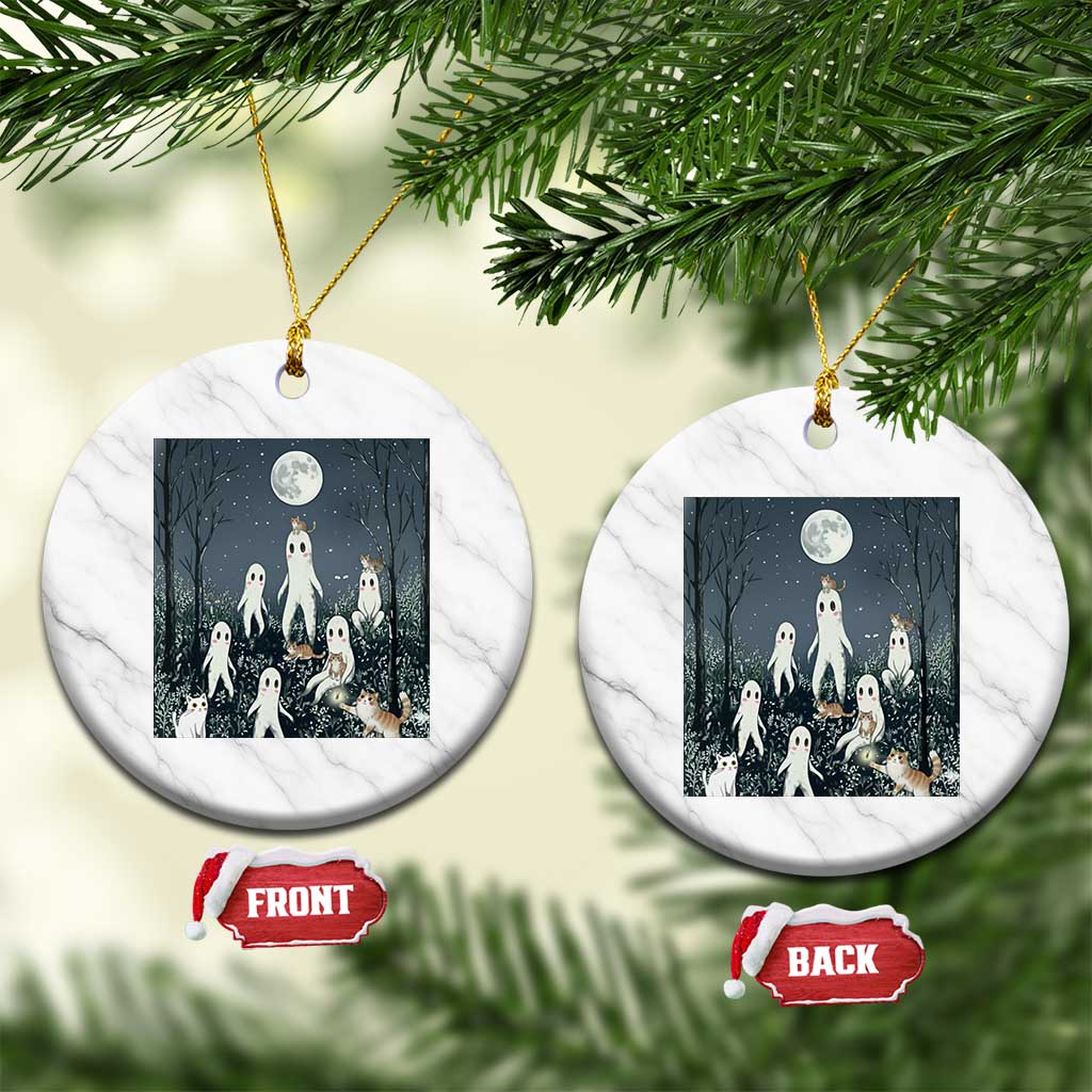 Fresno Nightkittens Nightcrawler Ceramic Ornament Funny Horror Cat Cryptid Lover Gift TS12 1pc White Marble Print Your Wear