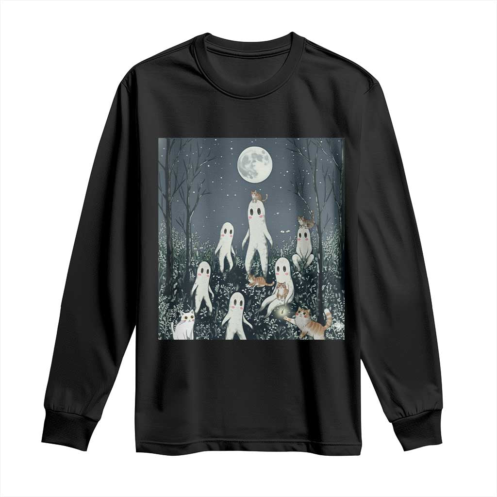 Fresno Nightkittens Nightcrawler Long Sleeve Shirt Funny Horror Cat Cryptid Lover Gift TS12 Black Print Your Wear