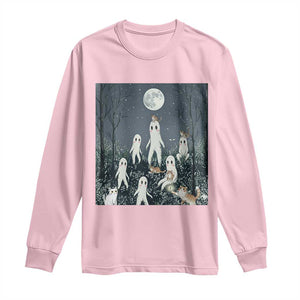 Fresno Nightkittens Nightcrawler Long Sleeve Shirt Funny Horror Cat Cryptid Lover Gift TS12 Light Pink Print Your Wear