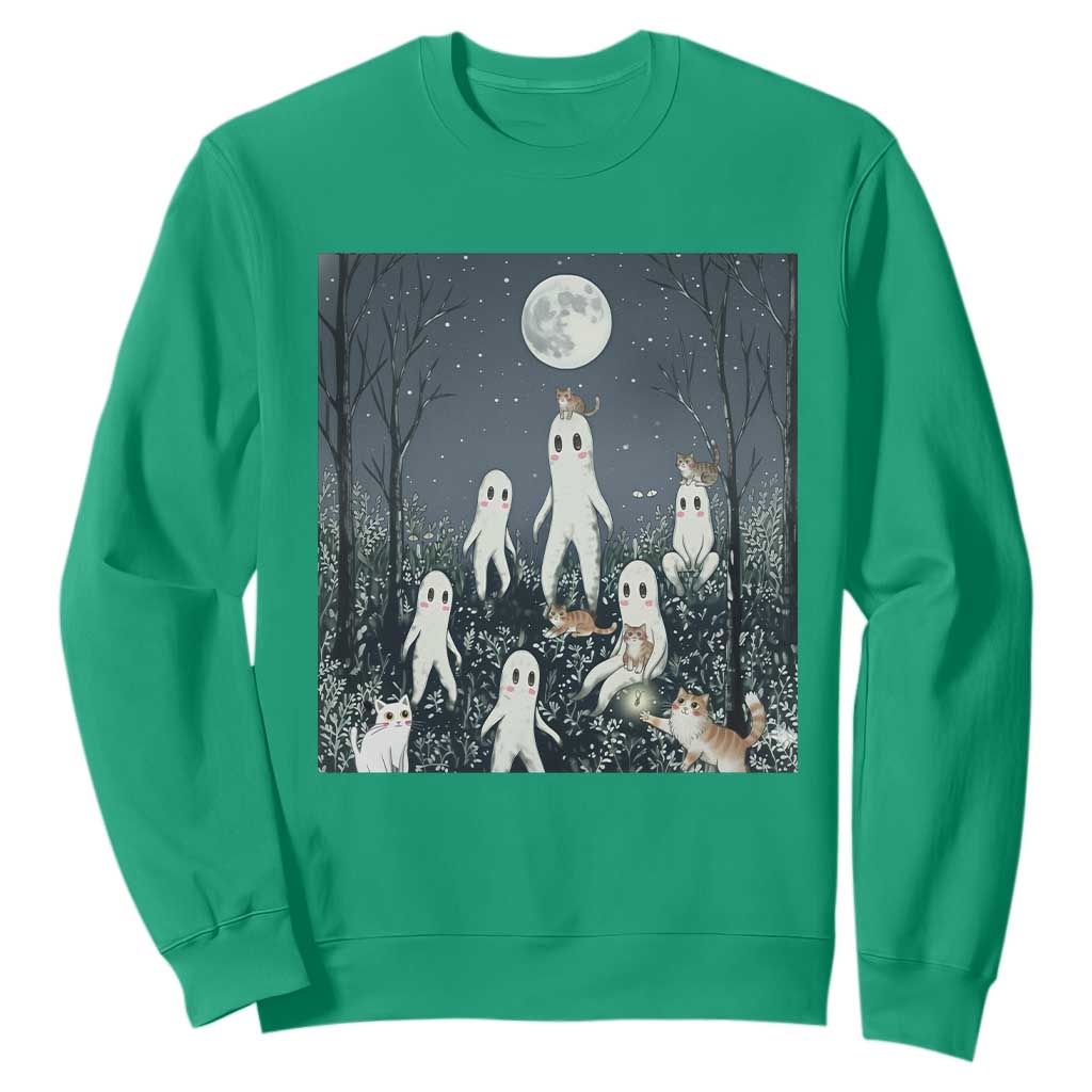 Fresno Nightkittens Nightcrawler Sweatshirt Funny Horror Cat Cryptid Lover Gift TS12 Irish Green Print Your Wear