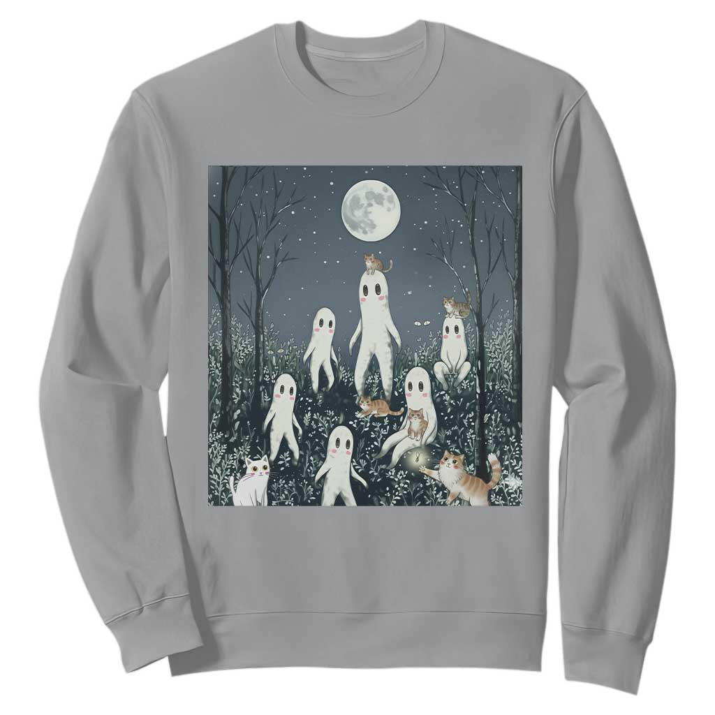 Fresno Nightkittens Nightcrawler Sweatshirt Funny Horror Cat Cryptid Lover Gift TS12 Sport Gray Print Your Wear